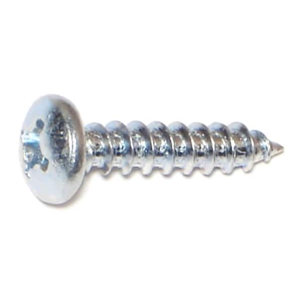 Midwest Fastener Sheet Metal Screw, #12 x 1 in, Zinc Plated Steel Pan Head Phillips Drive, 100 PK 03257 - main